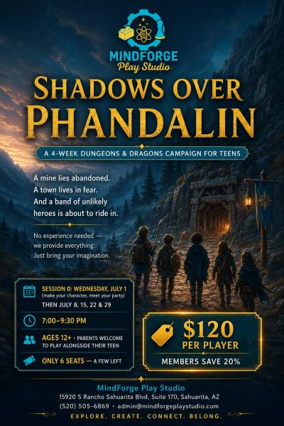 Dungeons &amp; Dragons campaign poster featuring adventurers entering a mine at night.