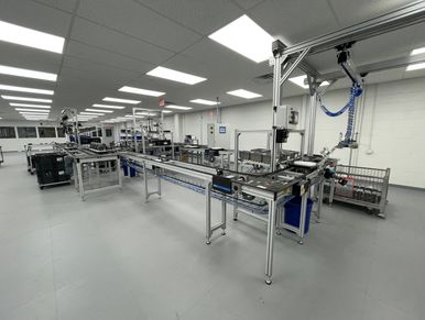 Custom automated assembly line for industrial manufacturing applications by Metalgear Engineering