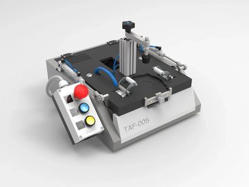Automated hold-down fixture by Metalgear Engineering – precision clamping for automated processes.