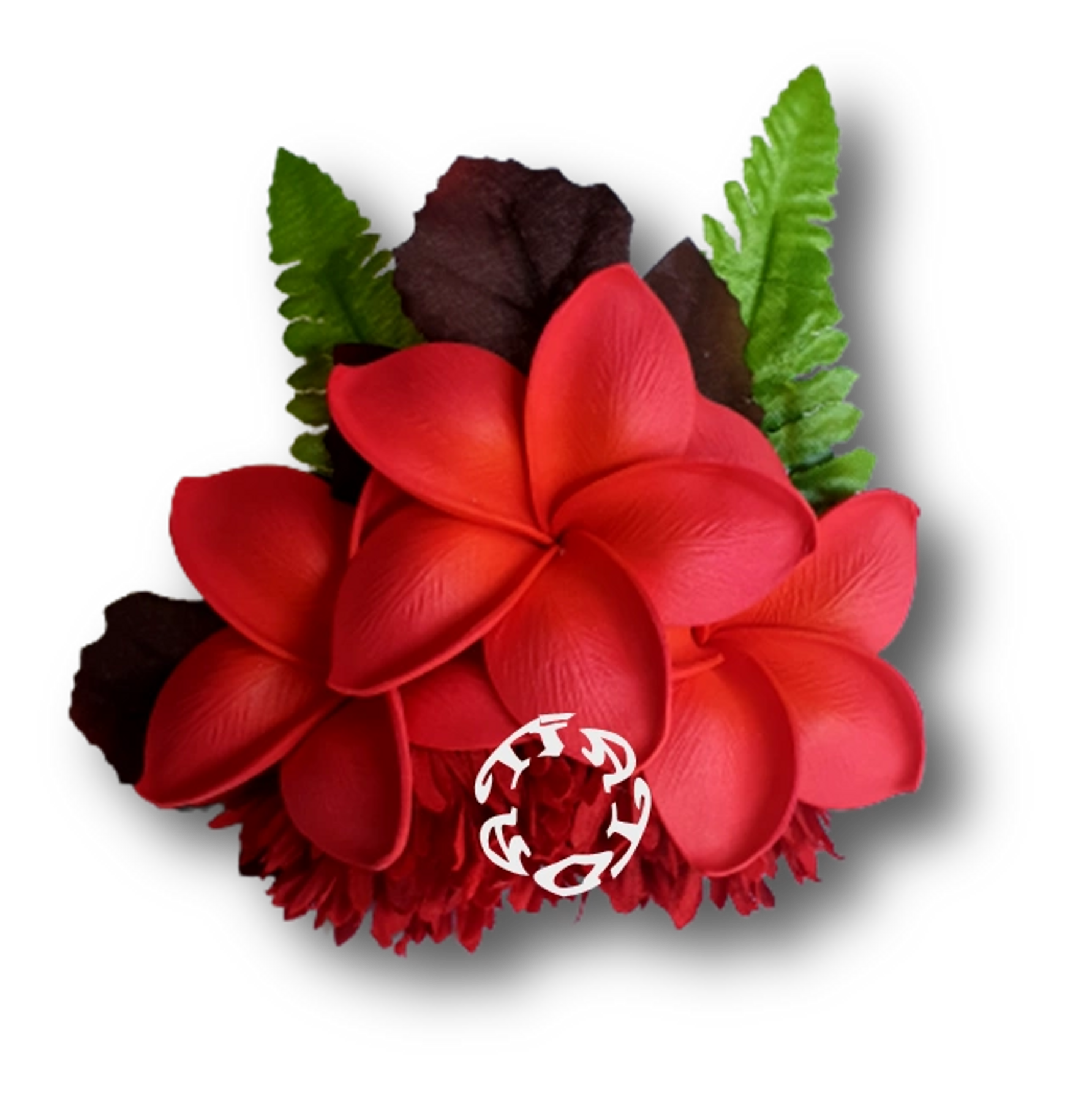 Frangipani Foam Flower Hair Accessory-HAIR-TRIO-PSK12-R Red Frangipani Foam Flower Hair Accessory-HAIR-TRIO-PSK12-R Red