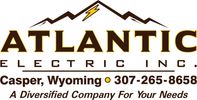 Logo of Atlantic Electric Inc. with contact details and tagline.