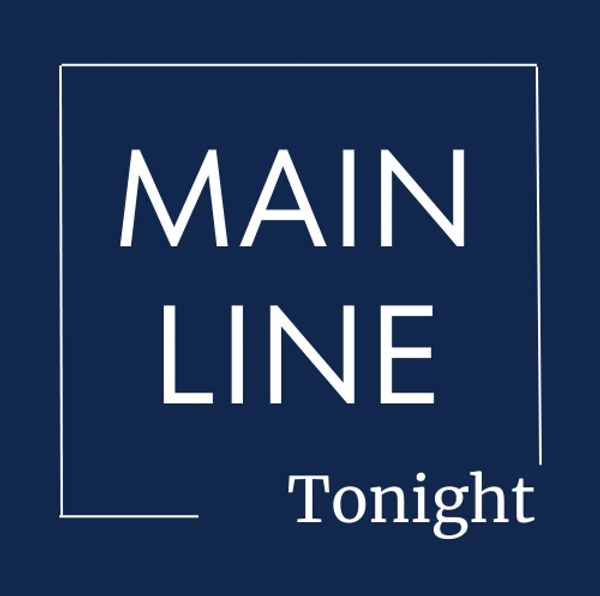 Logo saying 'MAIN LINE Tonight' in white on a dark blue background.