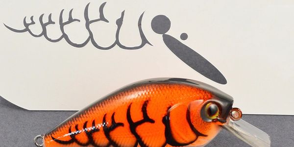 Squarebill Airbrush Stencil Fishing Lure #1 - 2.5 Inch - Mylar