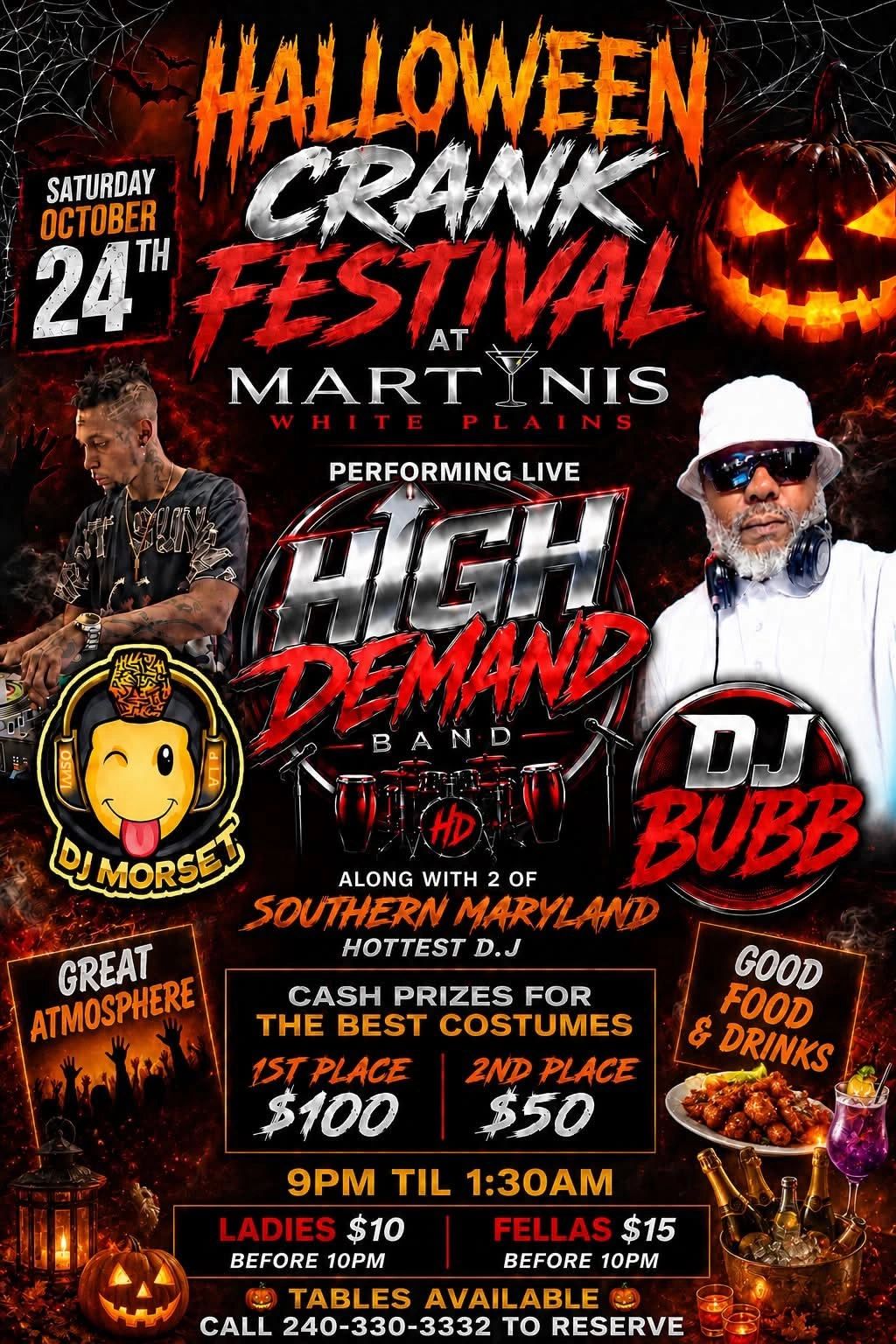 Halloween Crank Festival on October 24 with live music and costume prizes.