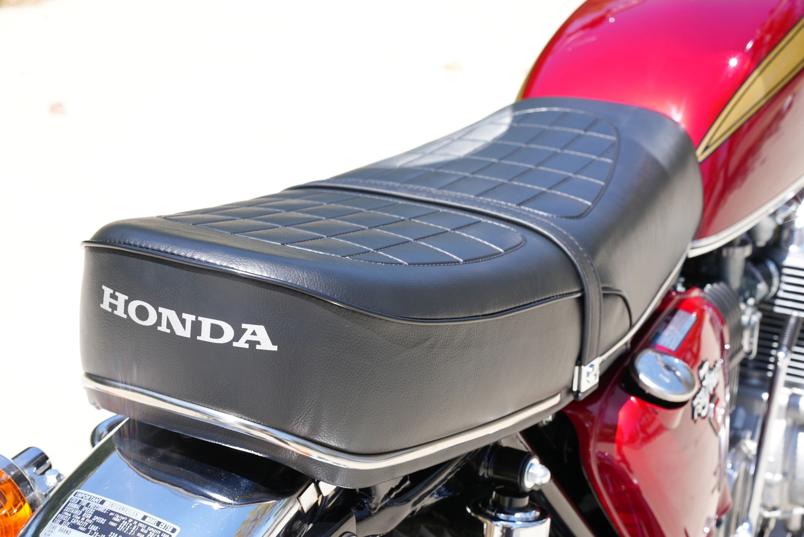 HRD Tire Info Decal – Reproduction For CB750 FOUR K1-K4 (Not OEM)