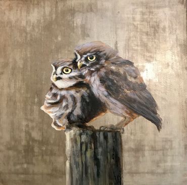 12” by 12” mixed media on wood board