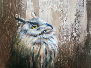 12” by 12” mixed media on wood 