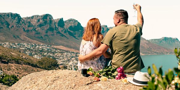 The Rock, Clifton Cape Town surprise engagement photographer