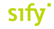 Logo of SFY in lime green color.