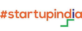 #startupindia logo with colorful stairs symbol.