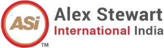 Logo for Alex Stewart International India.