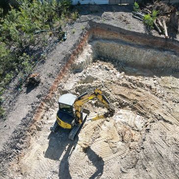 Site Cut, Bahrs Scrub using 5.5t Excavator
