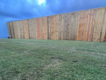 New Turf and Timber Fence
