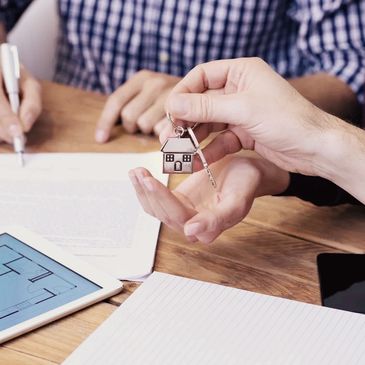 Handing over keys to homeowner