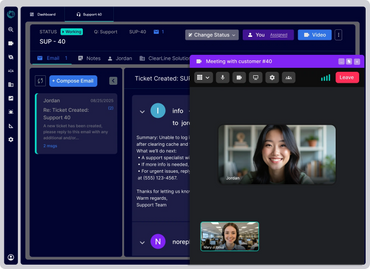 UI/UX design for call center software.