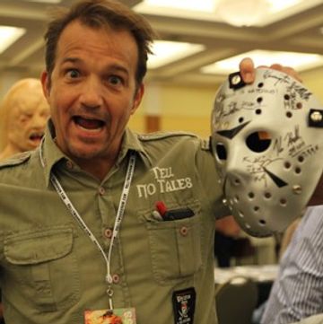 Headshot of Warrington Gillette, Jason Voorhees in Friday the 13th Part 2. Book Stellar Appearances.