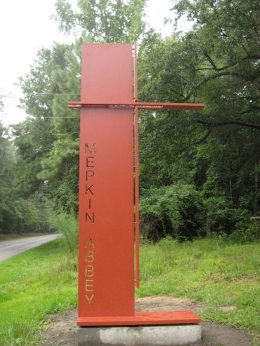 Mepkin Abbey Front Entrance Sign/ Cross