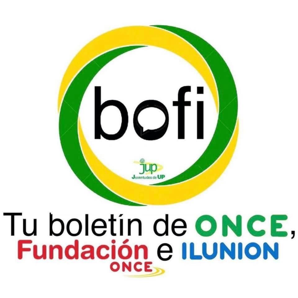 Logotipo del BOFI, boletín de ONCE, fundación ONCE e ILUNION