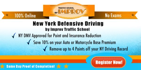 NY State Certified Online Defensive Driving Course Remove 4 points Save 10 percent on insurance