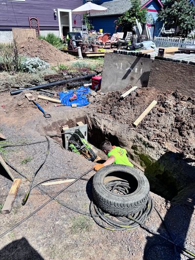 Pipe bursting can save ALOT of traditional excavation method. Just need 2 access pits to pull new pi