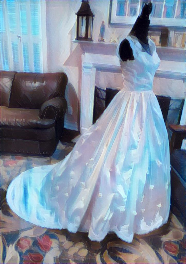 formal dresses wichita falls tx Light Blue Wrap Satin Dress With Flutter Sleeves – Désir Couture main image 1