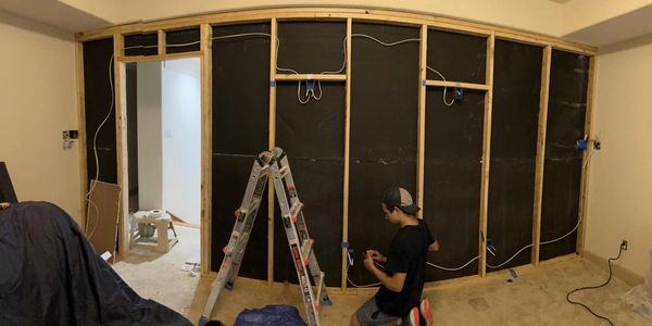 Soundproof theatre room.