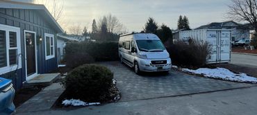 Paver stone driveway and front entrance walkway