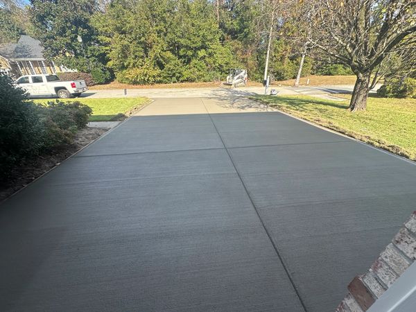 Concrete driveway