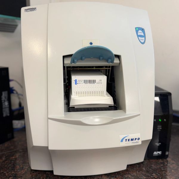 Tempo reader machine with a barcode card inserted.