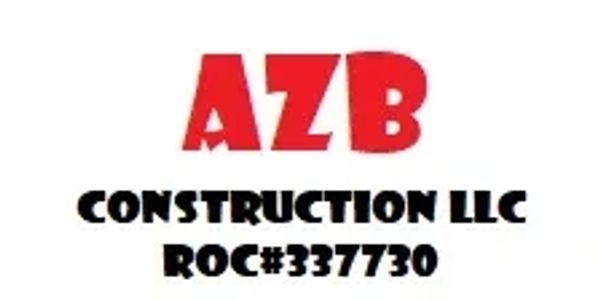 Logo of AZB Construction LLC with license number ROC#337730.