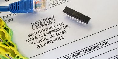 Electrical schematics from a food processing machine we designed.