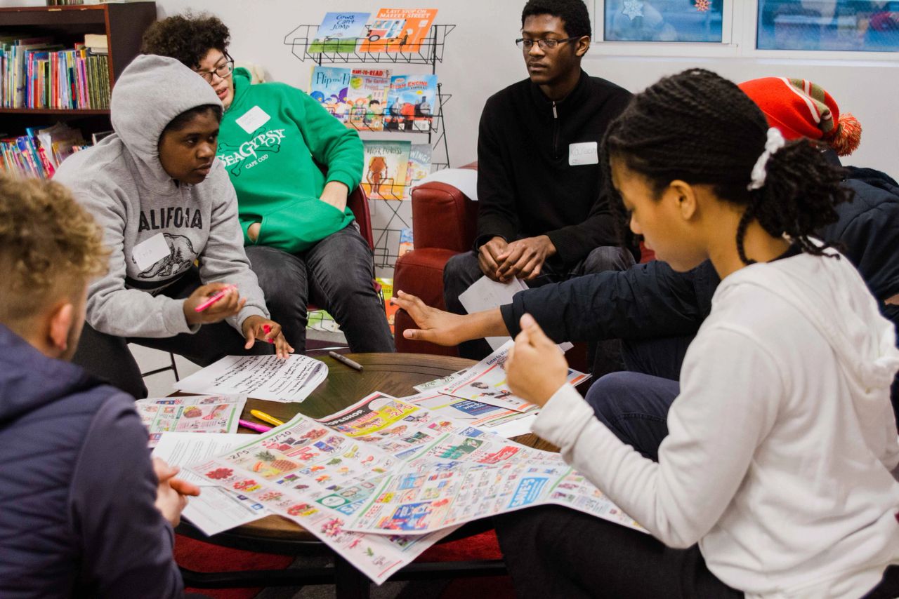 Youth leaders from HCDI, Gardening in the Community, and Rachel’s Table gathered at HCDI’s Bay Street Resource Center, February 2020.