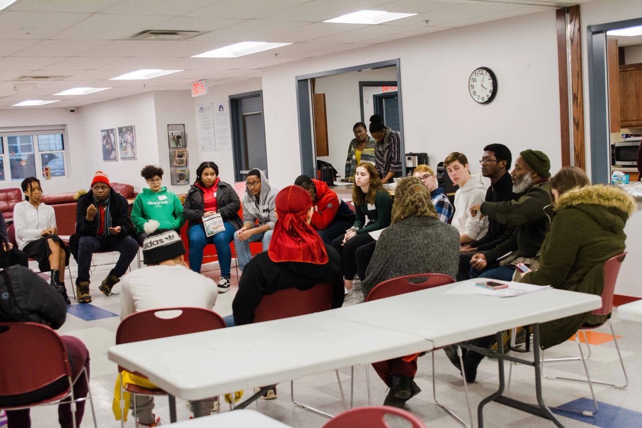 Youth leaders from HCDI, Gardening in the Community, and Rachel’s Table gathered at HCDI’s Bay Street Resource Center, February 2020.