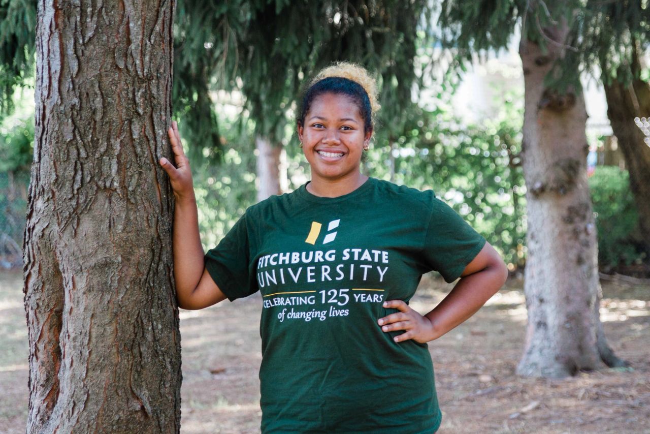 Agnes Frias, Fitchburg State University Class of 2022, is a biology major and mentor to HCDI youth residents.