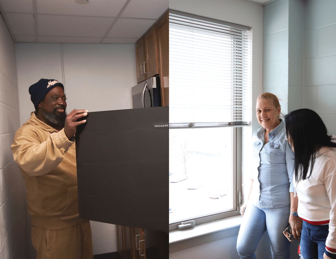 Residents exploring new units. Residents exploring new units.
