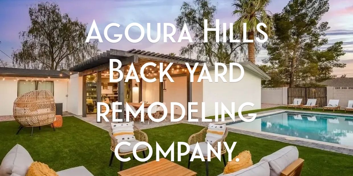 Agoura Hills Back yard remodeling and design include pavers and turf. 
