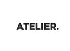 Minimalistic logo with the word 'ATELIER.' in bold black font.