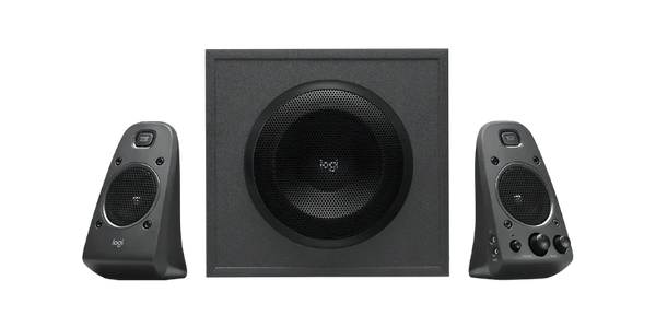 Logitech 2.1 desktop speakers with subwoofer.
