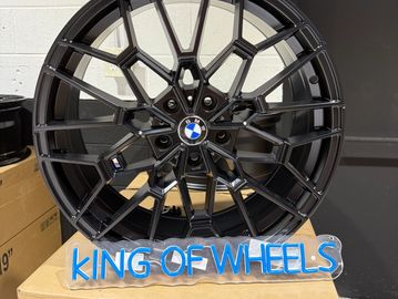 20"  MACHINE BLACK STAGGERED WHEELS RIMS FITS BMW 5X120 20X8.5 / 20X9.5 37/42