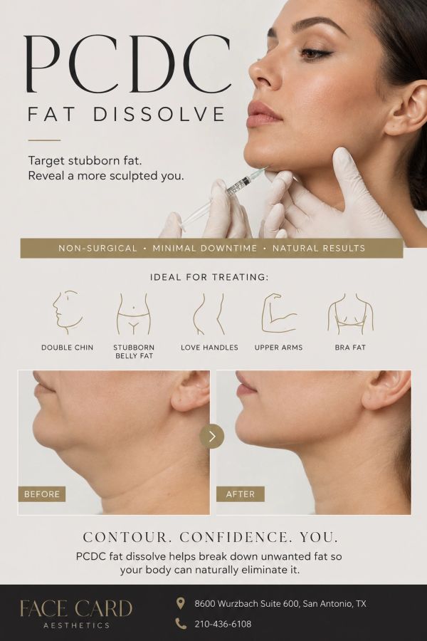 PCDC fat dissolve treatment for targeted fat reduction.