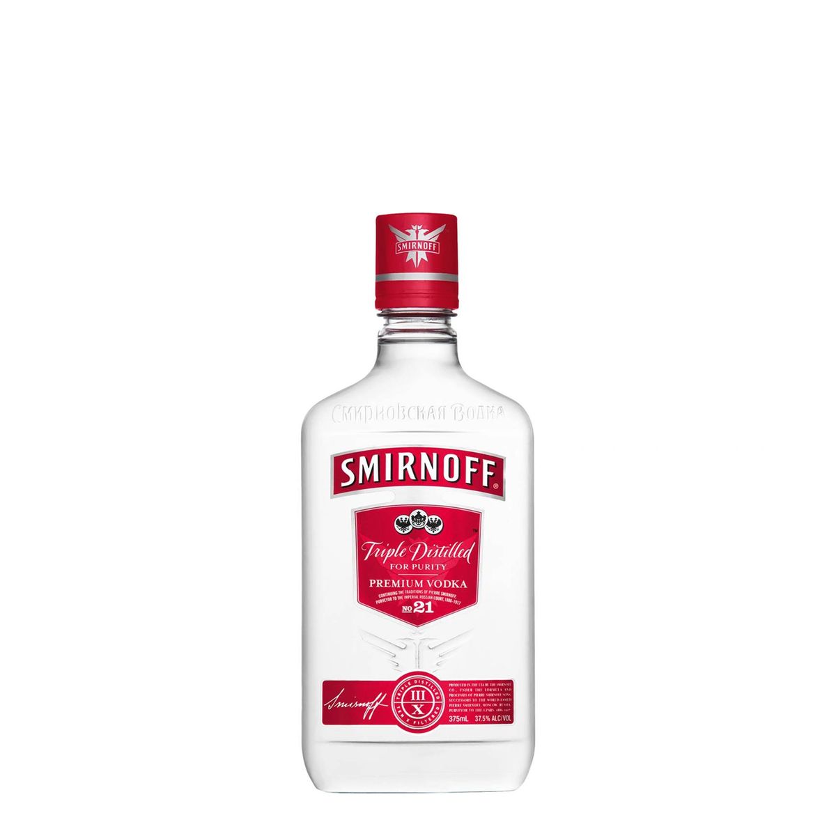 Vodka Smirnoff No.21 Red Vodka. Botella de 375 ml.
