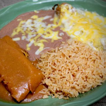beef tamale, 1 chile relleno & 1 ground beef taco 