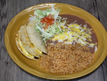Two crispy tacos