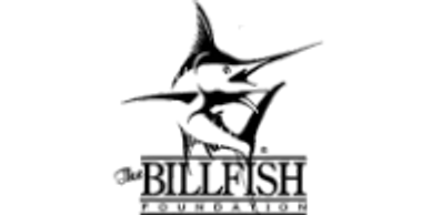 Black and white logo of a bullfish with text.