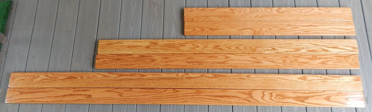 Oak Pickup Truck Bed Rails 3 Staggered 1 x 4-inch rails