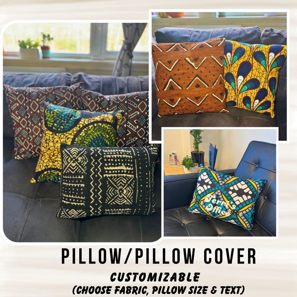 Add vibrant style to your space with these Ankara pillow covers, featuring bold African prints for a