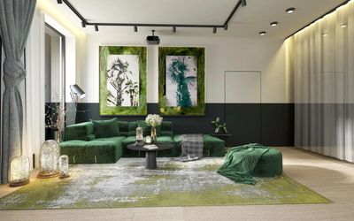 Sheba Iranian Carpets Modern carpet with Green Decor