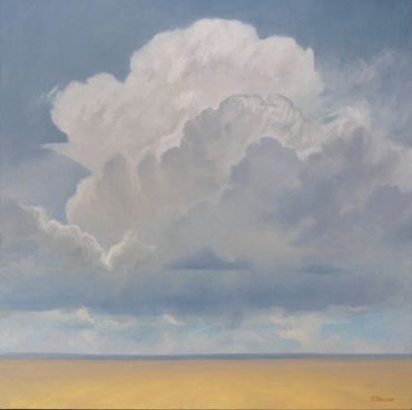 Cloud oil painting, contemporary landscape