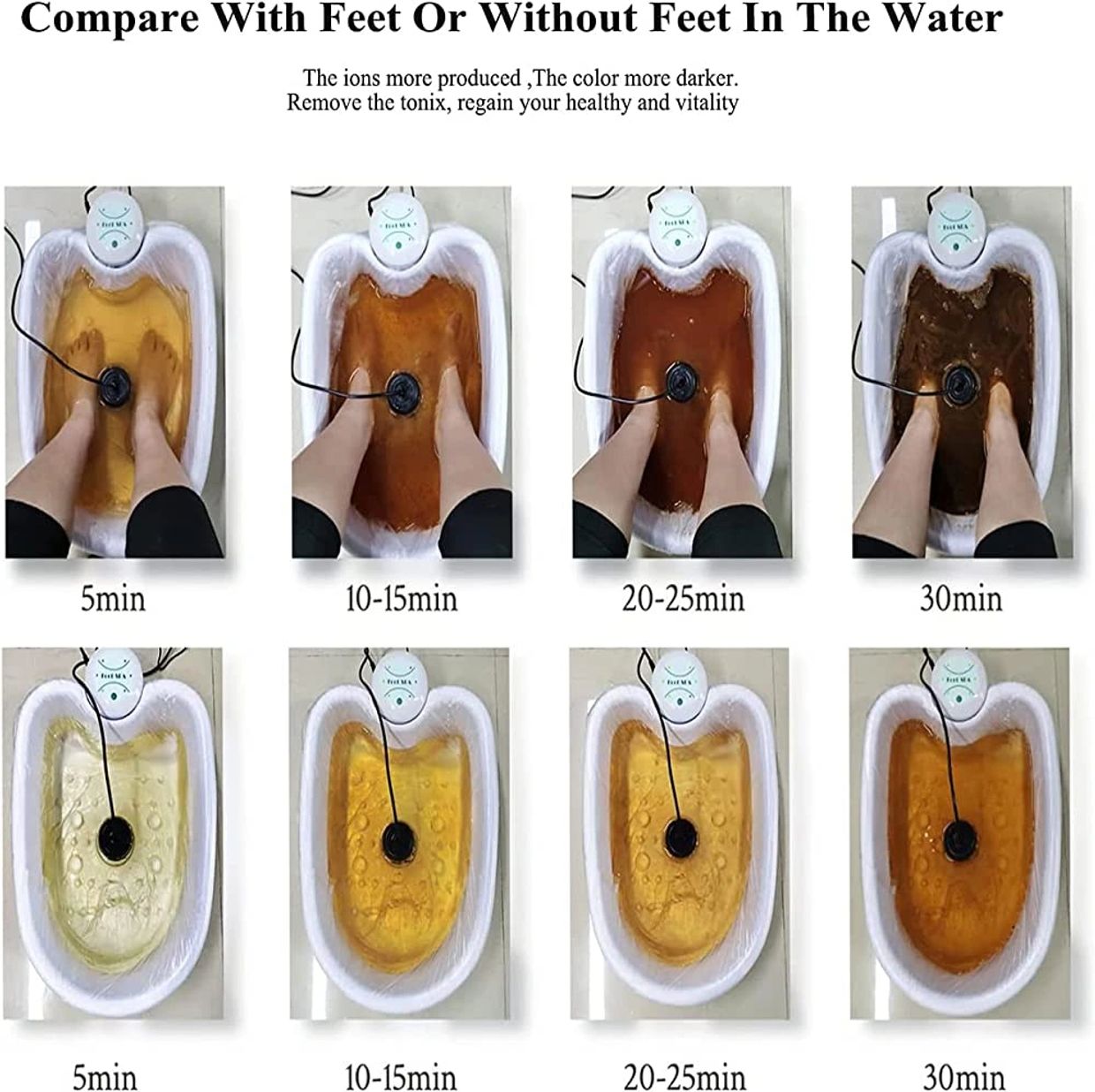 Ionic foot detox progression ohoto