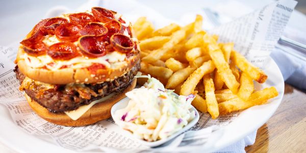 With so many great choices, our burger made with 6 oz pure beef and fresh grated cheese.   